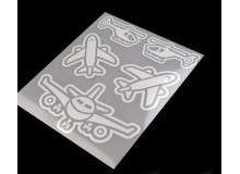 Stickerbogen reflektierende Aufbügler - Flugzeug